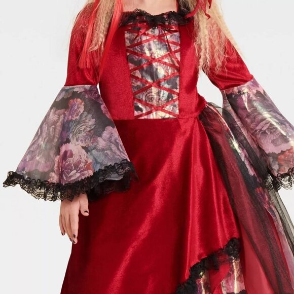 Girls Hyde & Eek Rose PIRATE Halloween Costume Size S M L Dress Buccaneer NWT - Picture 3 of 3
